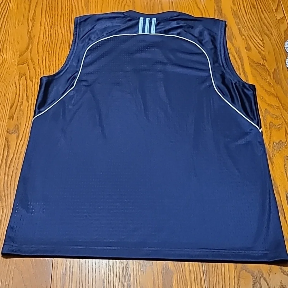 Adidas Navy Blue Sleeveless Athletic Shirt - Men's Large